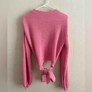 Nasty Gal Backless Pink Sweater